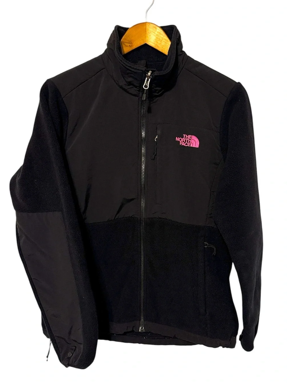 The North Face Women’s Denali Jacket Black Fleece Pink Ribbon M Winter Warm